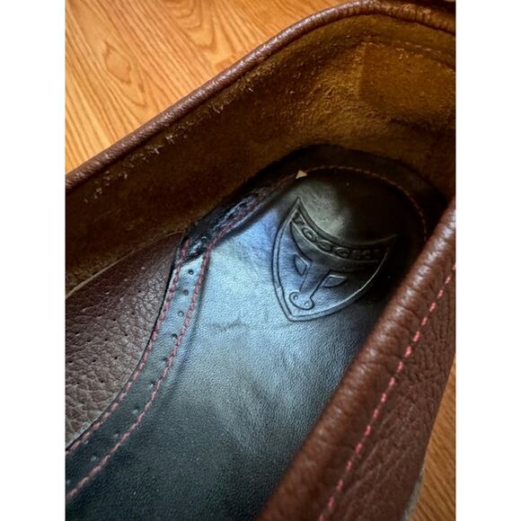 Michael Toschi Onda SE Driving Shoes Chocolate/Red Sole 10 - Picture 5 of 7